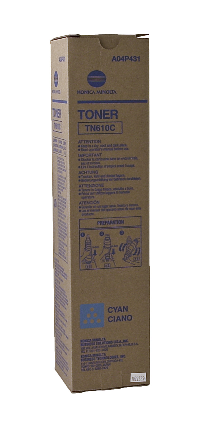 Konica Minolta A04P431 (TN-610C) Cyan OEM Toner