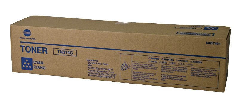 Konica Minolta A0D7431 (TN-314C) Cyan OEM Toner Cartridge