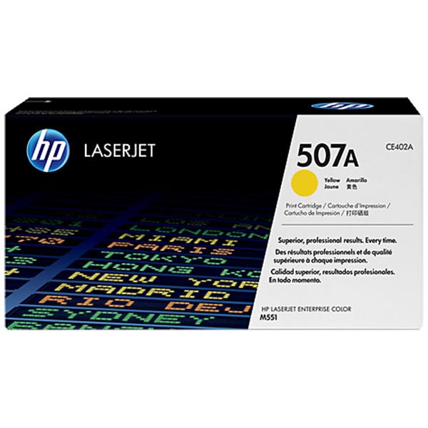 HP CE402AG (HP 507A) Yellow OEM Toner Cartridge