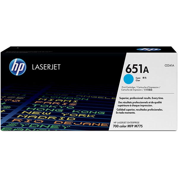 HP CE341AG (HP 651A) Cyan OEM Toner Cartridge