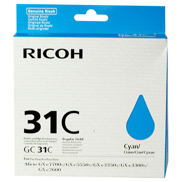 Ricoh 405689 Cyan OEM Inkjet Cartridge