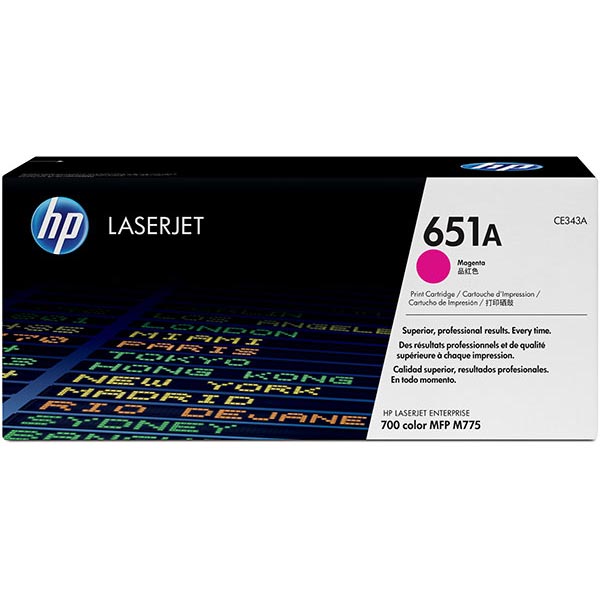 HP CE343A (HP 651A) Magenta OEM Toner Cartridge