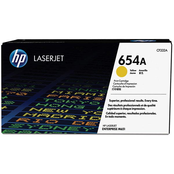 HP CF332A (HP 654A) Yellow OEM Toner Cartridge