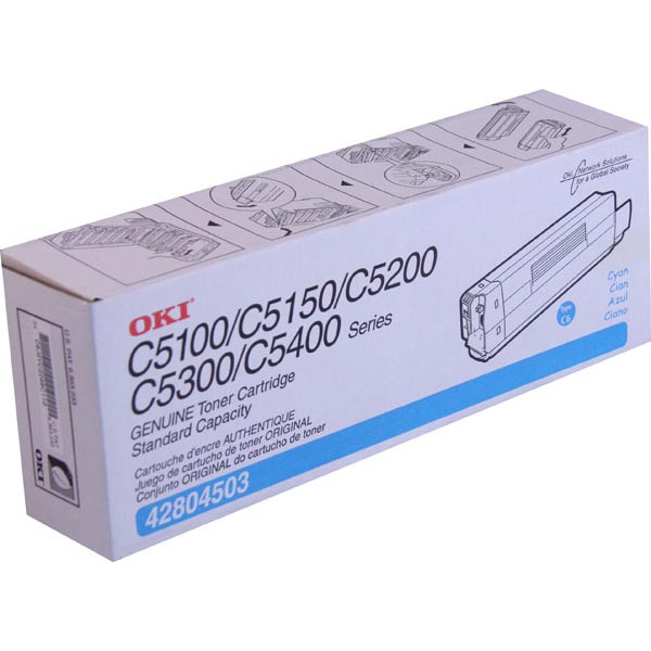 Okidata 42804503 Cyan OEM Laser Toner Cartridge