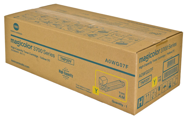 Konica Minolta A0WG07F Yellow OEM Toner Cartridge