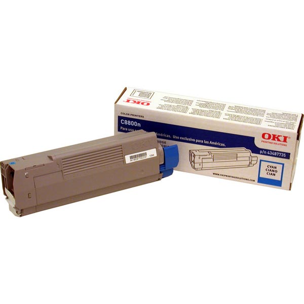 Okidata 43487735 Cyan OEM Toner Cartridge