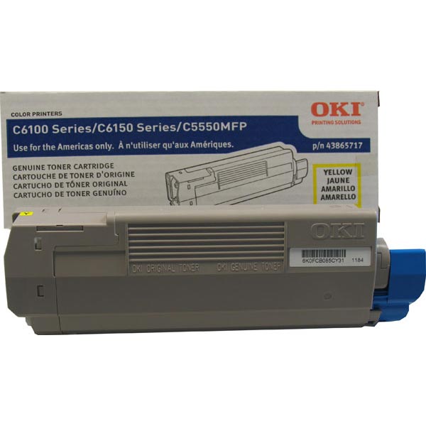 Okidata 43865717 Yellow OEM Toner Cartridge