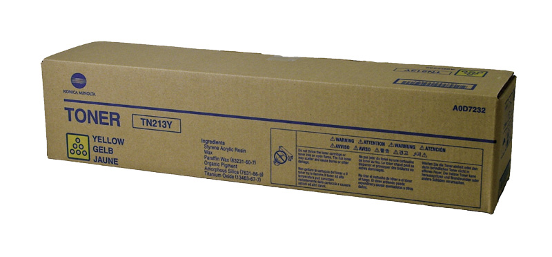 Konica Minolta A0D7232 (TN-213Y) Yellow OEM Toner Cartridge