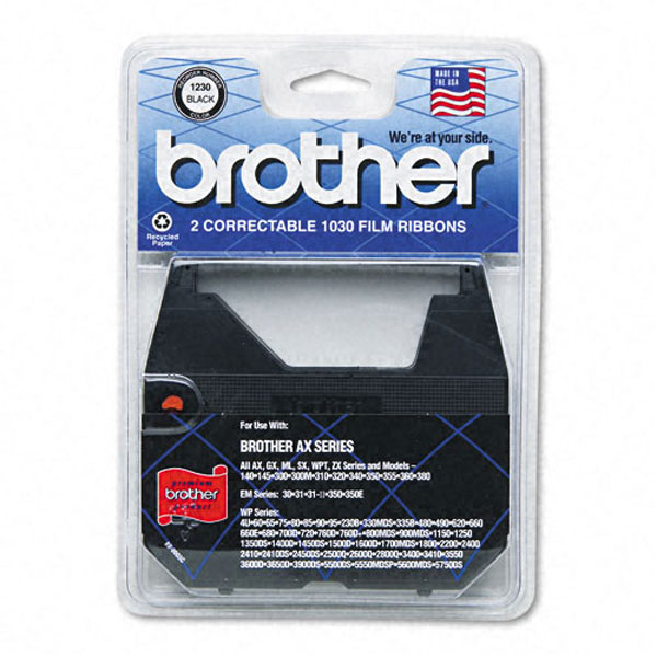 Brother 1230 Black OEM Correctable Ribbon (2 pk)