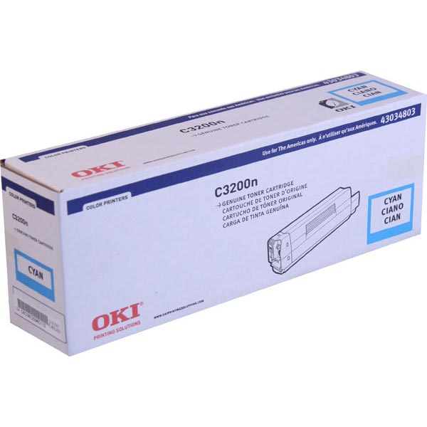 Okidata 43034803 (Type C6) Cyan OEM Toner Cartridge