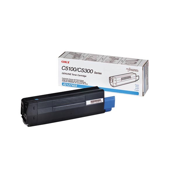 Okidata 42127403 Cyan OEM Toner Cartridge