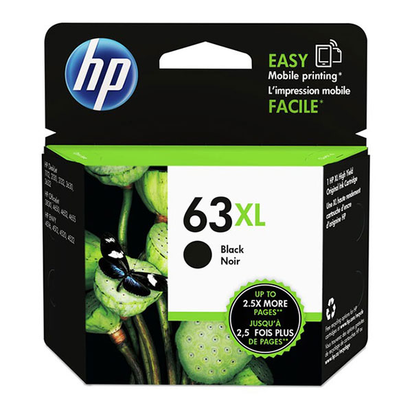 HP F6U64AN (HP 63XL Bk) Black OEM Inkjet Cartridge